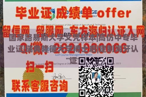 国家路易斯大学文凭样本|高仿中专毕业证|瑞典隆德大学博士后|定制海牙认证