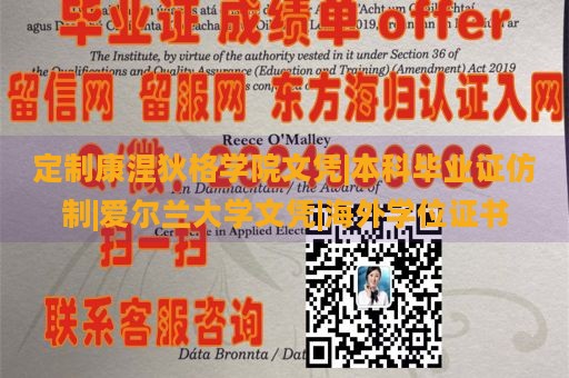 定制康涅狄格学院文凭|本科毕业证仿制|爱尔兰大学文凭|海外学位证书