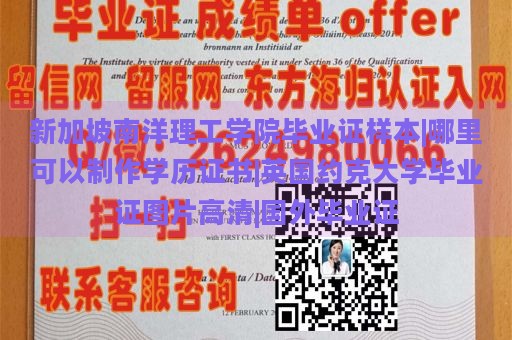 新加坡南洋理工学院毕业证样本|哪里可以制作学历证书|英国约克大学毕业证图片高清|国外毕业证